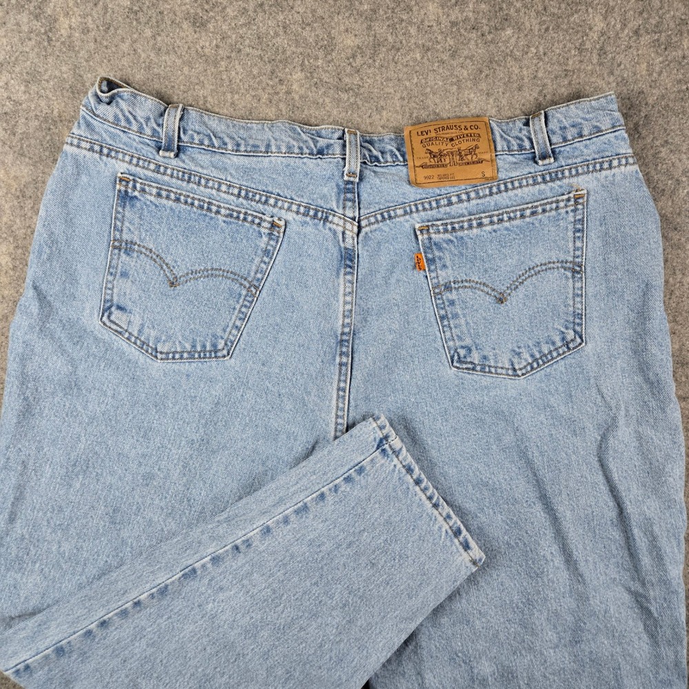 Vintage Levis 950 Relaxed Fit Taper Leg Jeans Womens 41x28 Blue Orange Tab 90s
